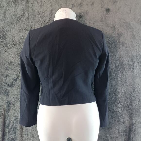 Nine West Black Cropped Button Down Jacket - Size 14W - Picture 4 of 8